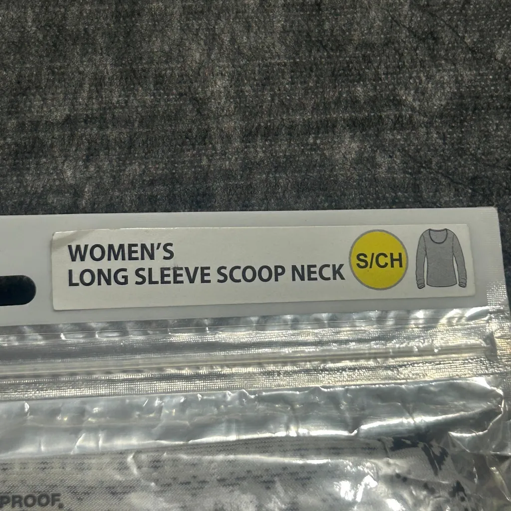 32Degrees Heat Women ThermalLong Sleeve Scoop Neck TopGray Snowflake Small(A233) - Image 6