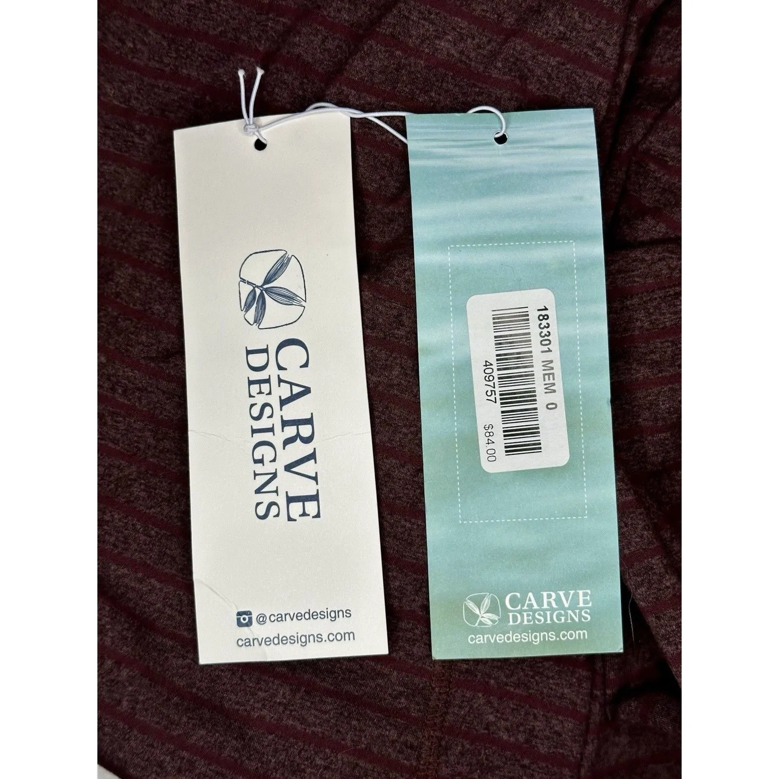 Carve Designs "Talora" Tunic Mini Dress Maroon Striped UPF 50 Size XS NWT!! - Image 7