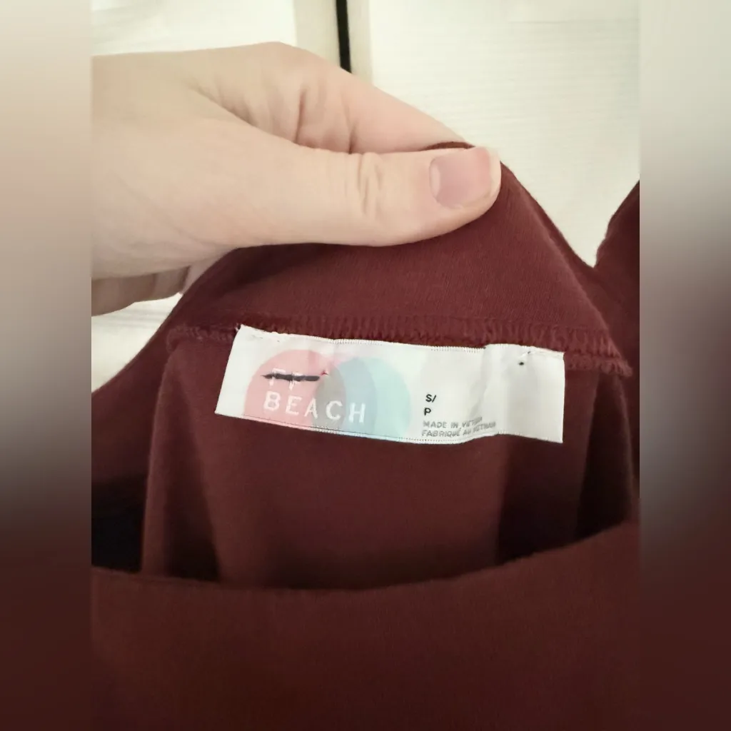 New Free People Ibiza Midi Dress Empress Rock Red Orange Size Small - Image 7