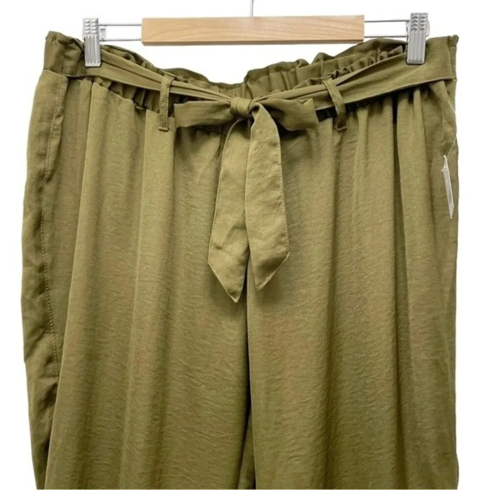 NWT Motherhood Maternity Underbelly Olive Satin Jogger Pants Women’s Size Large Green - Image 7