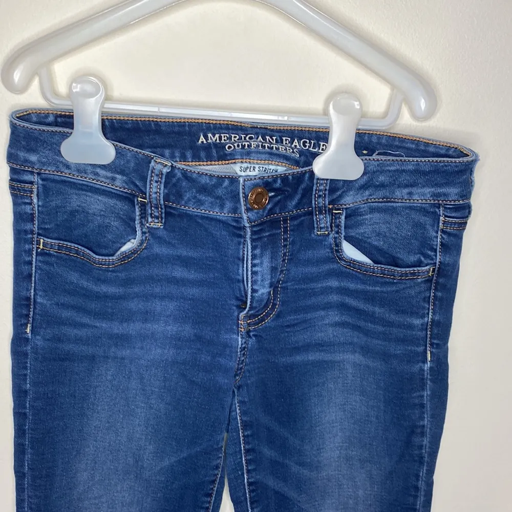 American Eagle jegging crop super stretch medium wash ankle jeans size 4l - Image 3