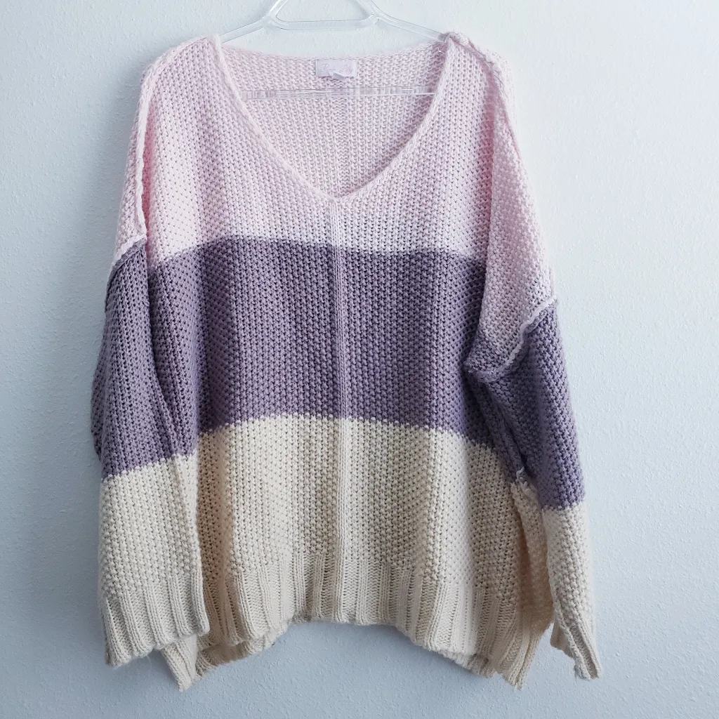 Pink Lily Neapolitan chunky Oversized Knit Sweater - Image 2