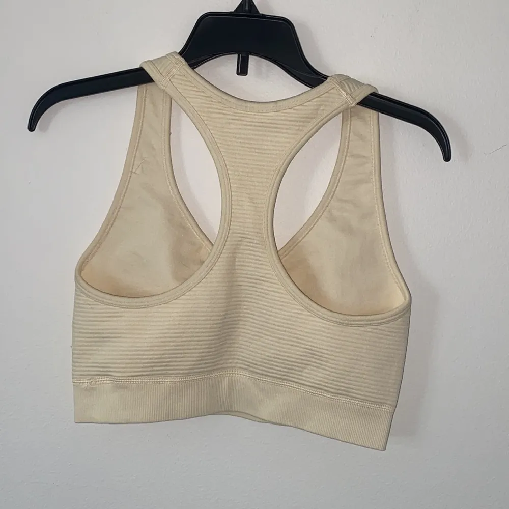 Aerie Offline Ribbed Cream Sports Bra - Image 2