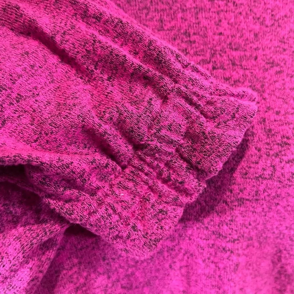 hot pink relaxed long blouson sleeve hoodie crop sweater size 14/16 - Image 5