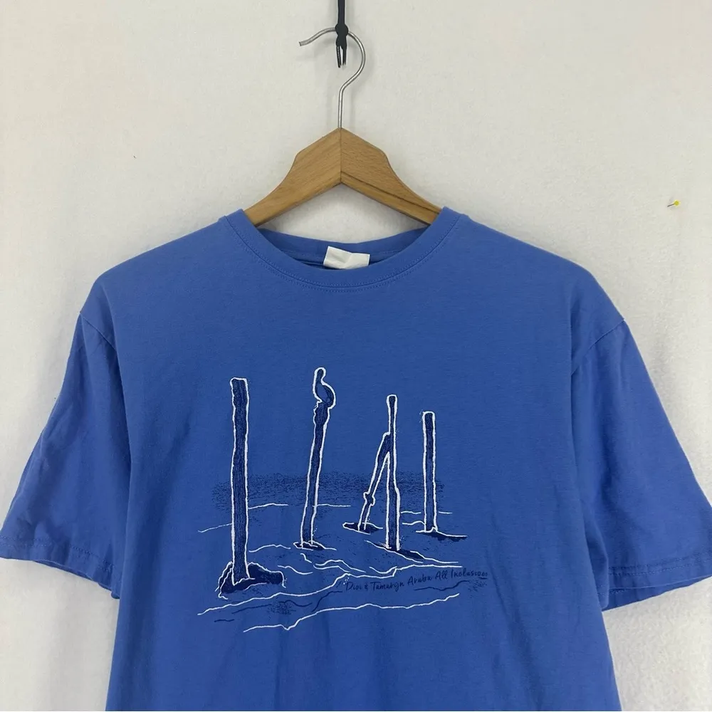 Divi & Tamarijn Aruba Graphic T Shirt Men’s XL Blue - Image 2