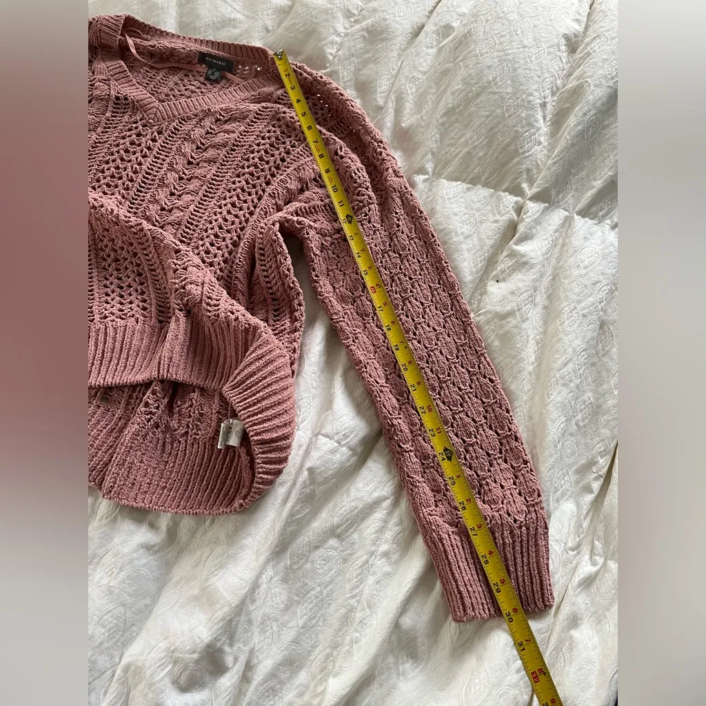 Dusty Rose V-Neck Knit Sweater - Image 5