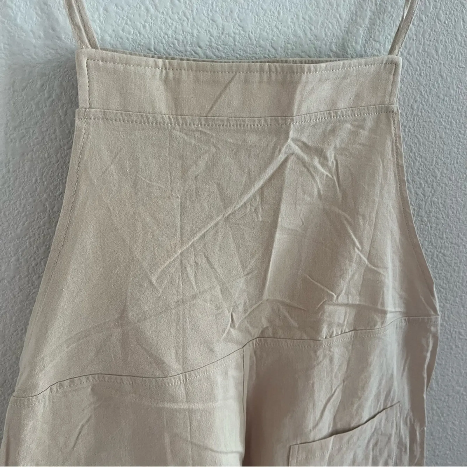 NWT Cupshe Neutral Overall Playsuit Romper Cover Up Small - Image 5