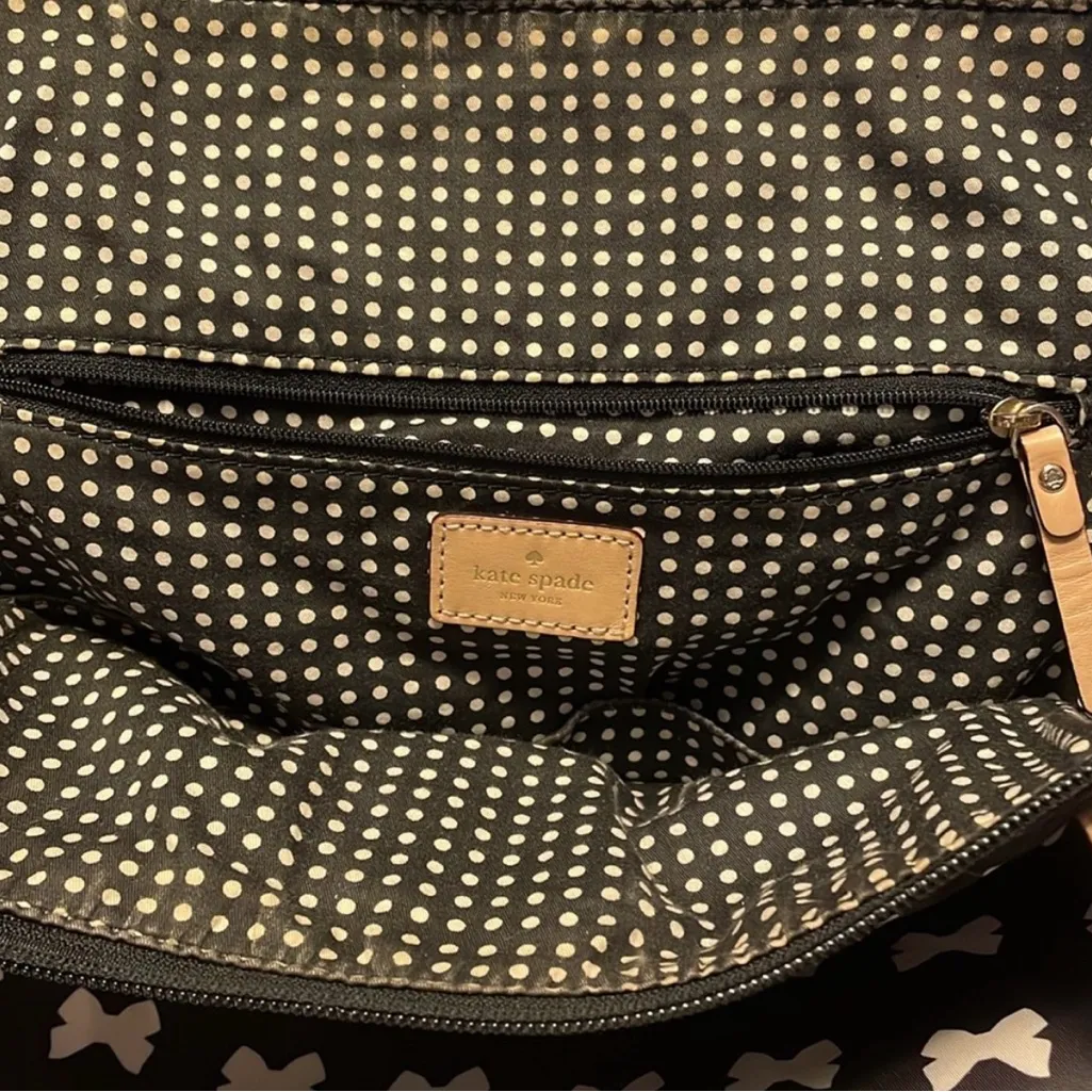 Kate Spade Black and White Bow Tote - Image 6