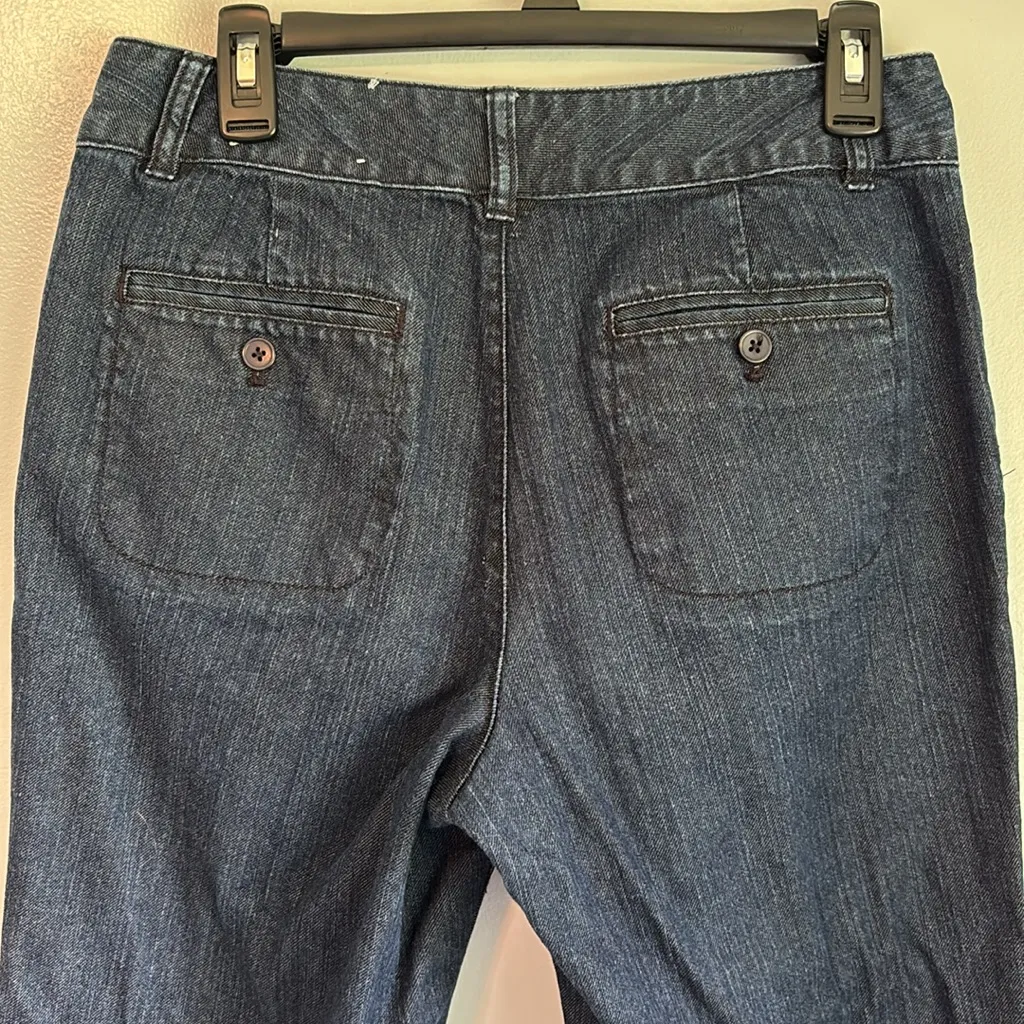 Liz Claiborne Deep Indigo Relaxed Wide Leg Jeans Audra Size 10 Business Casual - Image 8