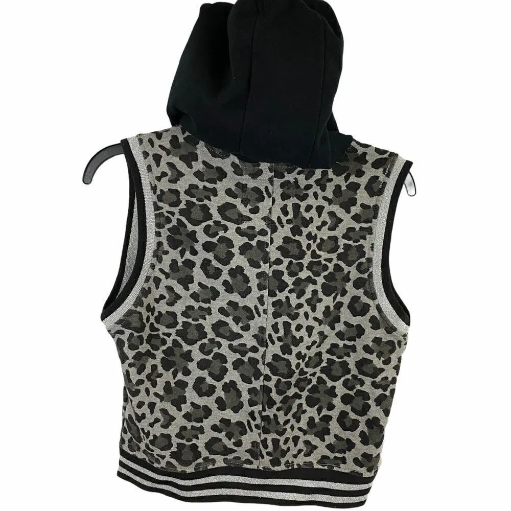 Southpole Animal Print Sleeveless Hoodie Vest - Image 2