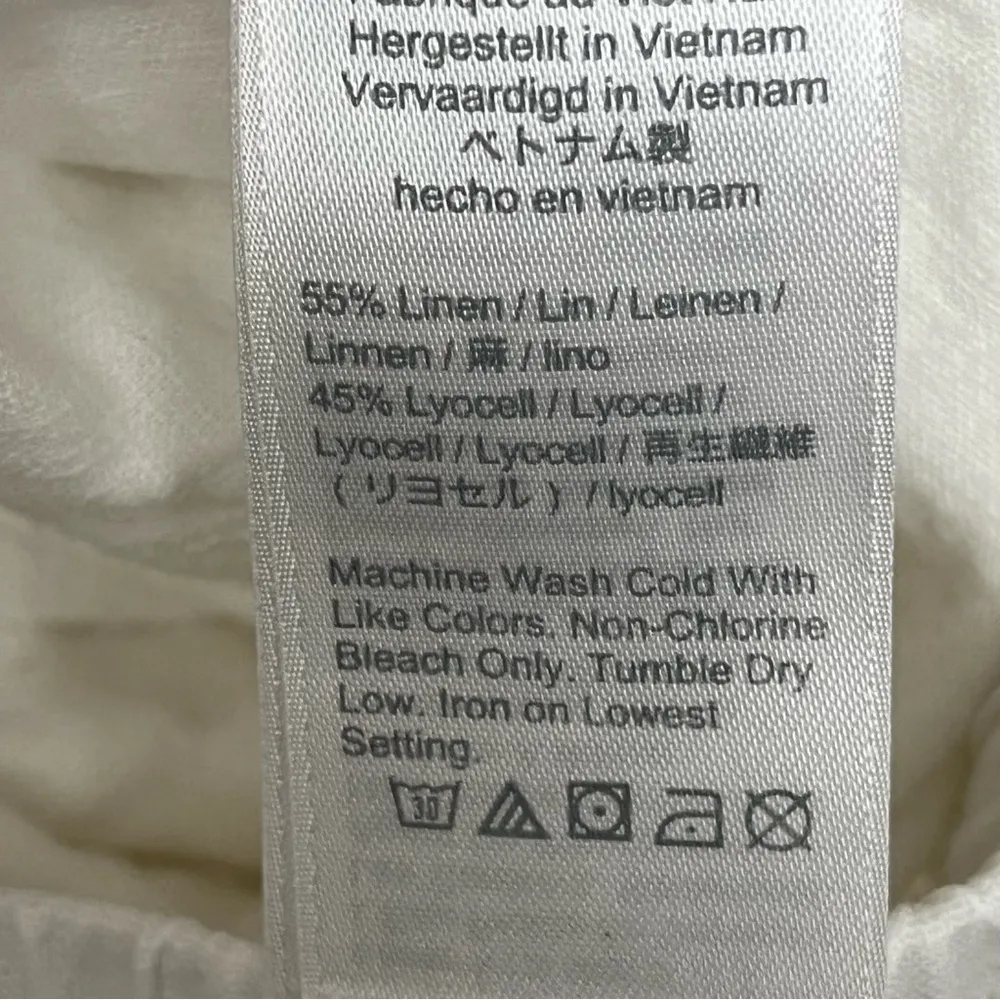 J Crew Ivory Linen Straight Leg Pants Coastal Preppy Nautical Preppy Sailorcore - Image 5