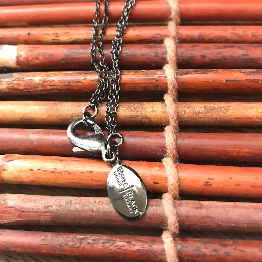 White House Black Market Black Chain Glass Bead Necklace - Image 4