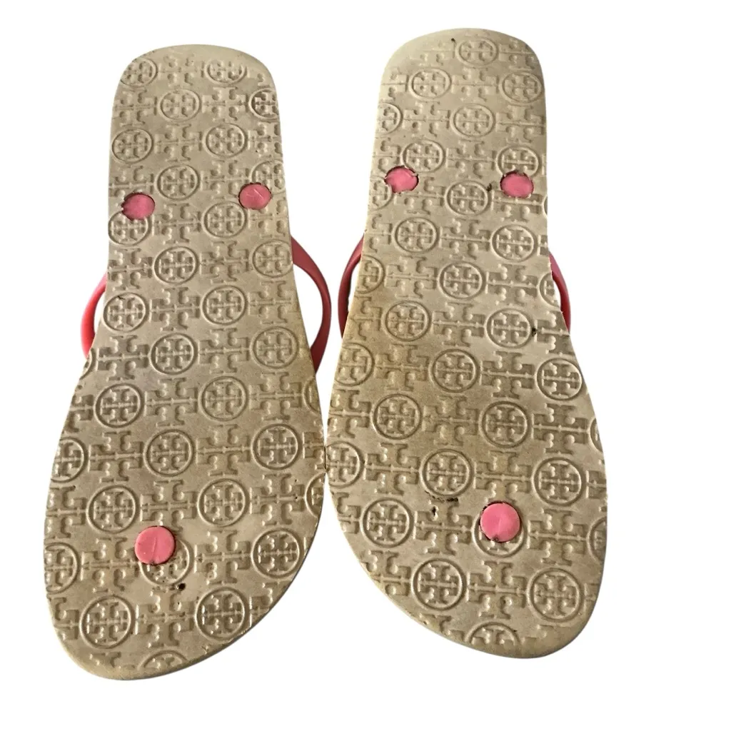 Tory Burch flip flop sandals floral size 9 - Image 5