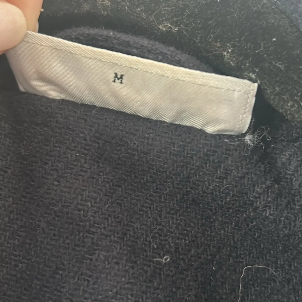 Noisy May Women's Navy Longline Classic Button Front Trench Coat Size Medium - Image 4