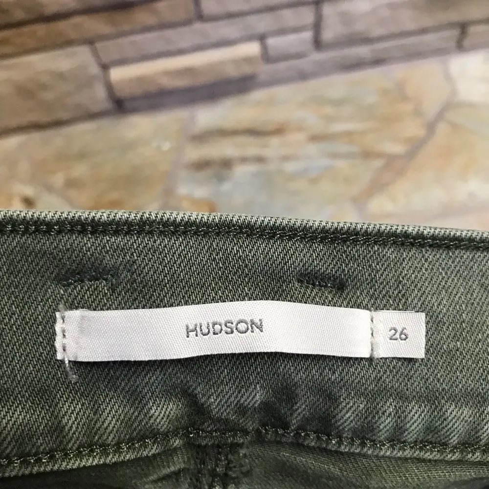 Anthropologie Hudson Utility Straight Ankle Jean with belt Rifle Green 26 NWT - Image 10