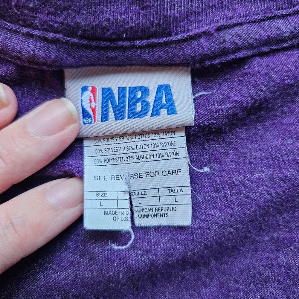 Los Angeles Lakers Ladies Fit Purple and Gold Tshirt - Image 2