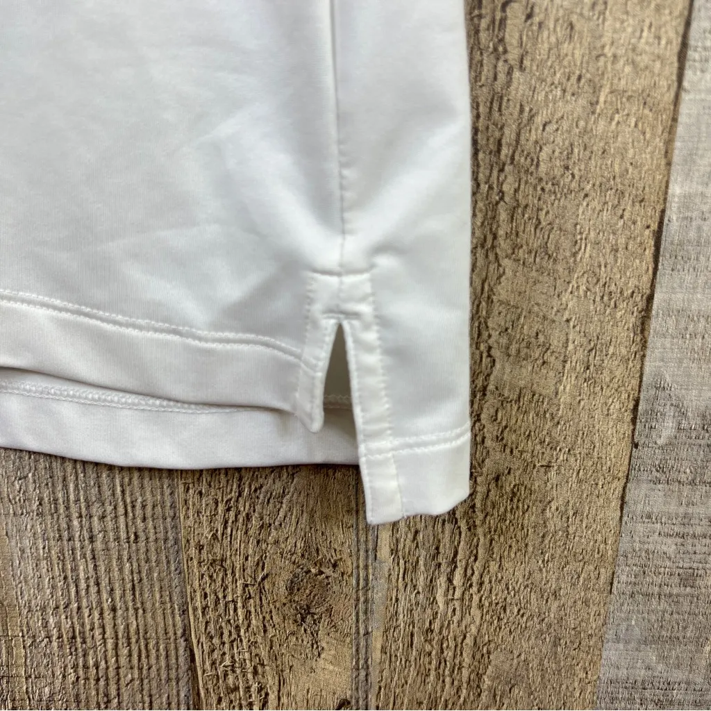 Magnolia Lane Tech 50+UPF White Medium Polo w/Pink Trim Master’s Golf Polo Shirt - Image 6