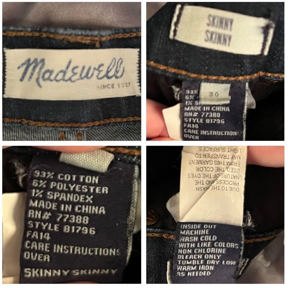 Madewell Low-rise Skinny Skinny Blue Jeans 6 - Image 8