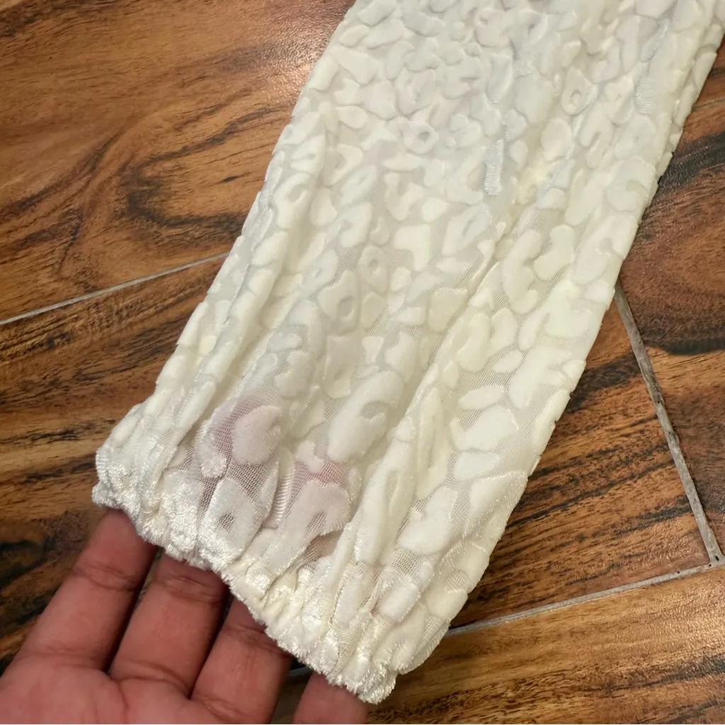 Princess Polly Don’t Be Salty Cream Long Sleeve Leopard Print Dress Size 4 - Image 8