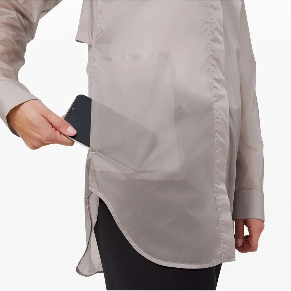 Lululemon Hazy Sky Shirt Jacket in Faint Mauve size 8 waterproof packable - Image 4