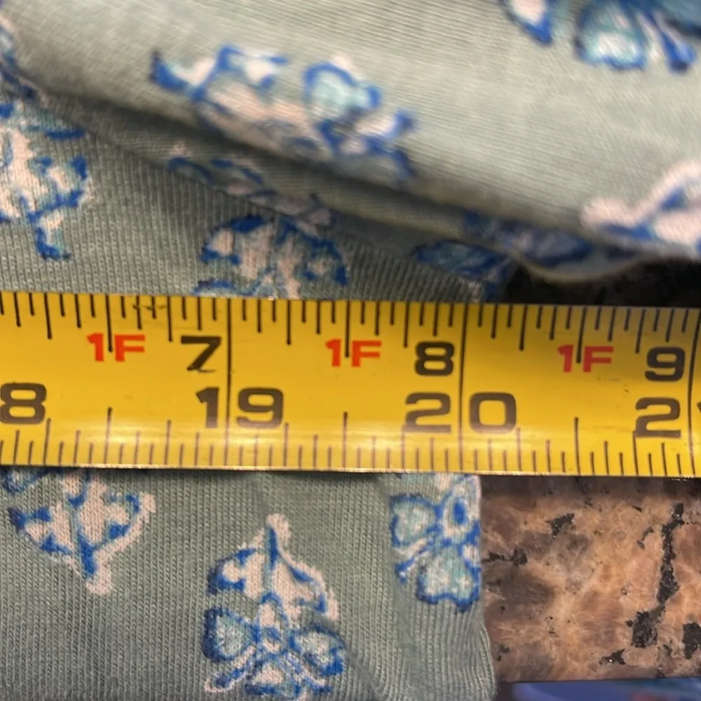 Lucky Brand Light Green L/S Square Neck Blouse Peasant Shirt Large EUC #0548-OC - Image 7