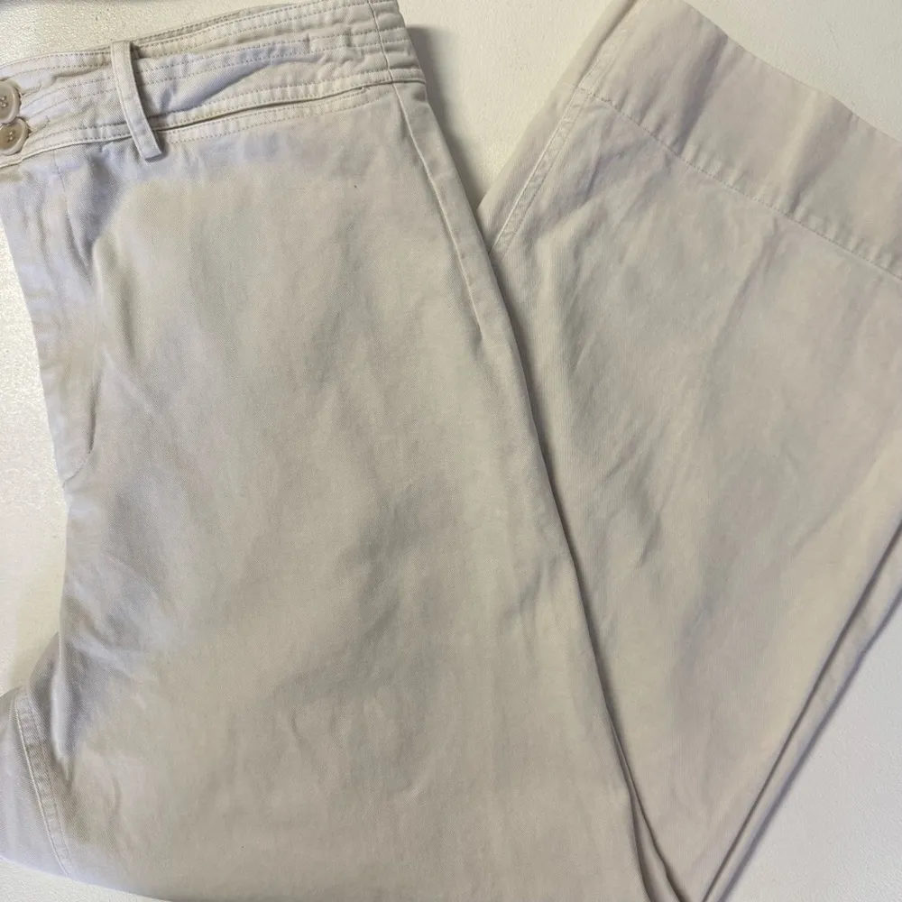 A Piece Apart Mari Barrel Jeans Size 10 Ecru Khaki High-Rise Wide Leg Crop - Image 7