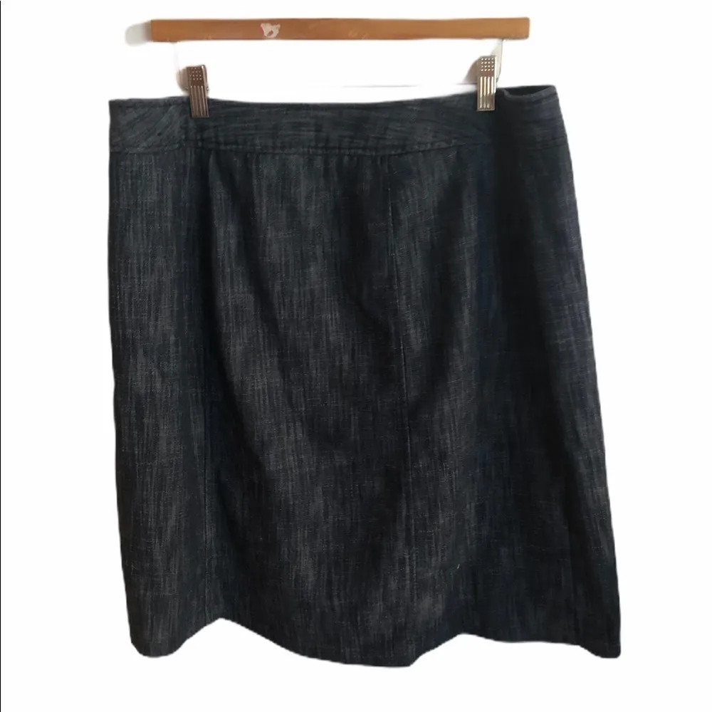 Lane Bryant Denim Skirt Size 16 Black Stretch Business Casual - Image 3