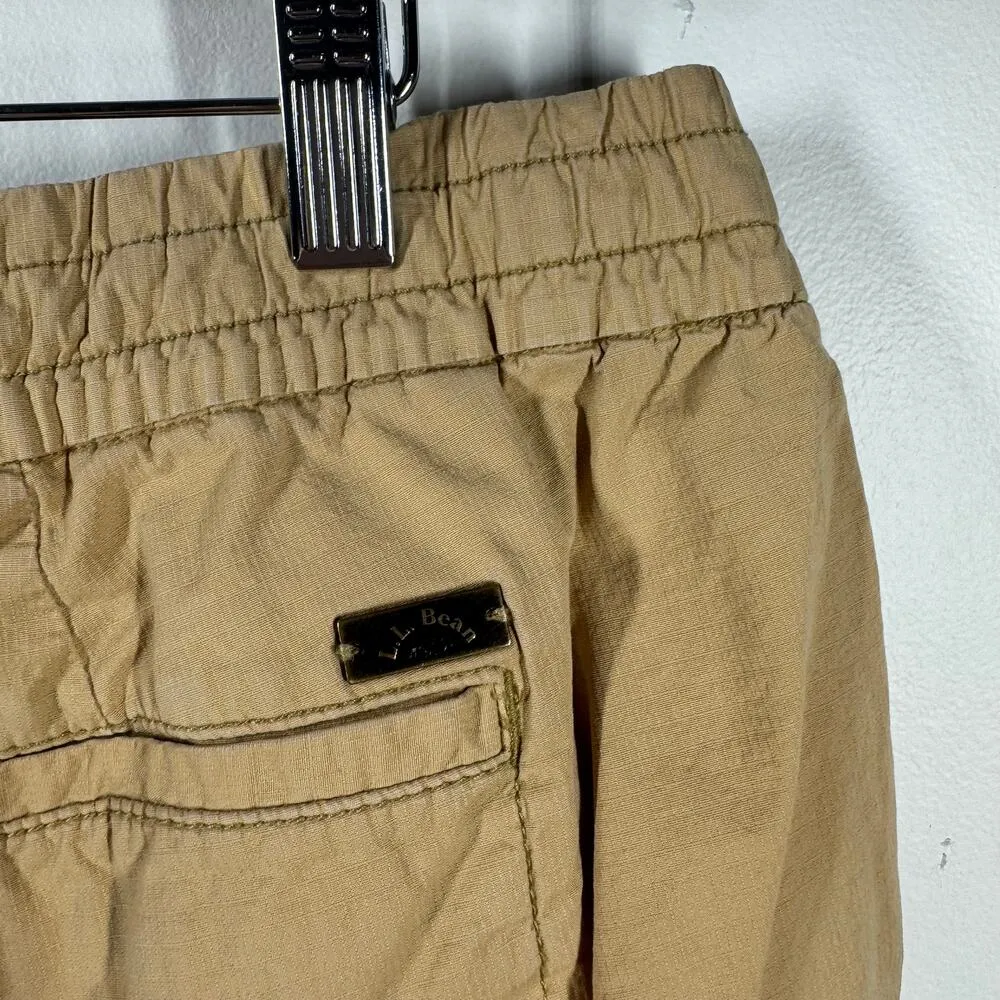 L.L. Bean Pants Women XL Plus Size Tan Cotton Blend Hiking Outdoor Camp #520285 - Image 7