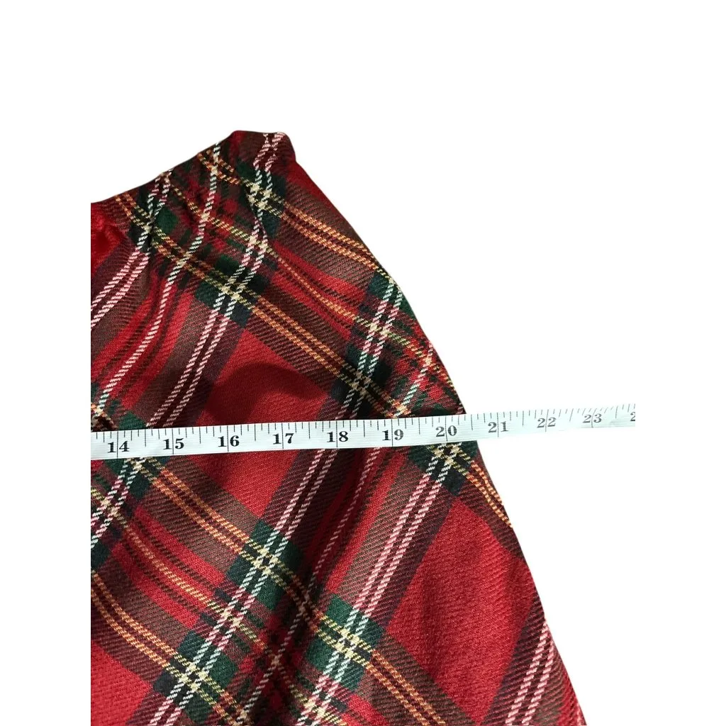 Appleseed's Women's Red Plaid Long Skirt Size 14P - Image 6