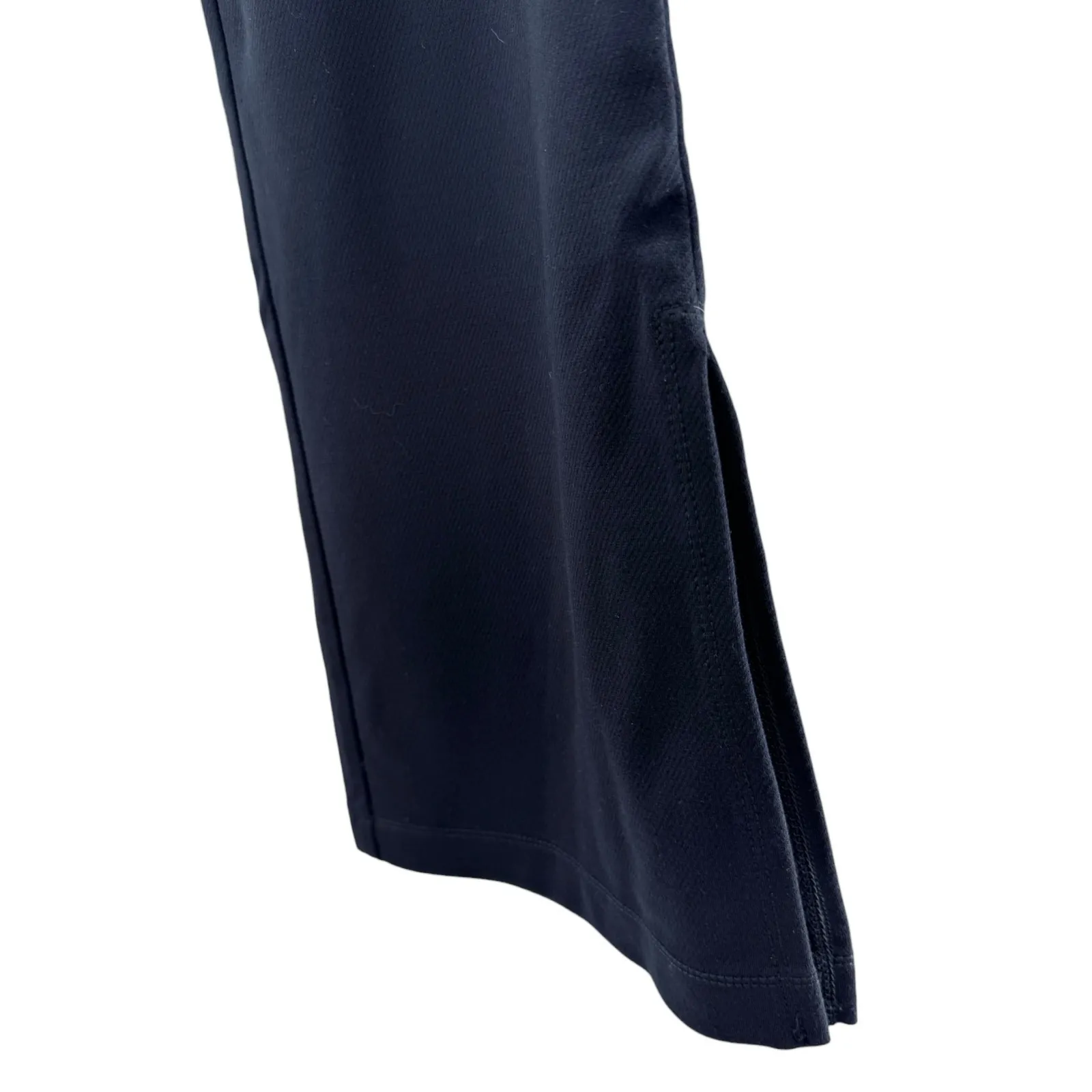 Anthropologie Maeve Eve Ponte Wide Leg Black Flare Pull On Pants M Work Slit - Image 8