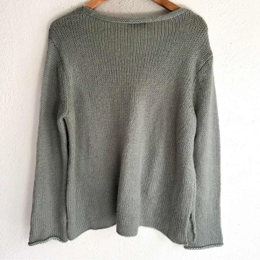 Wooden Ships Paola Buendia Star Knit Sweater S/M Gray Pink - Image 2