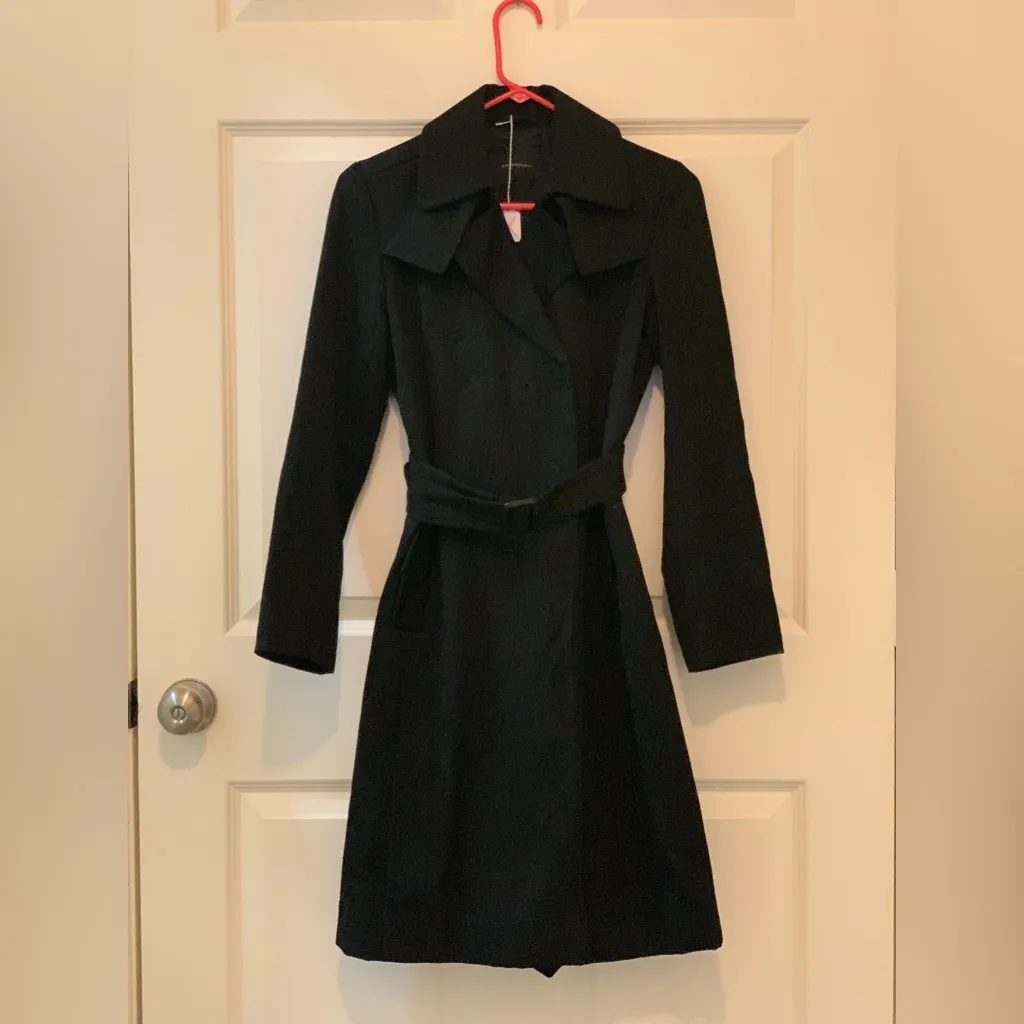 Giordano Ladies Elegant Black Women's Belted Trench Coat. Size - Image 3