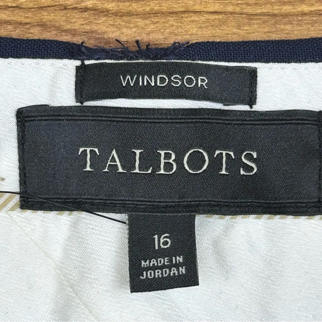 Talbots Windsor Dress Pants Navy Blue NWT - Size 16 - Image 8
