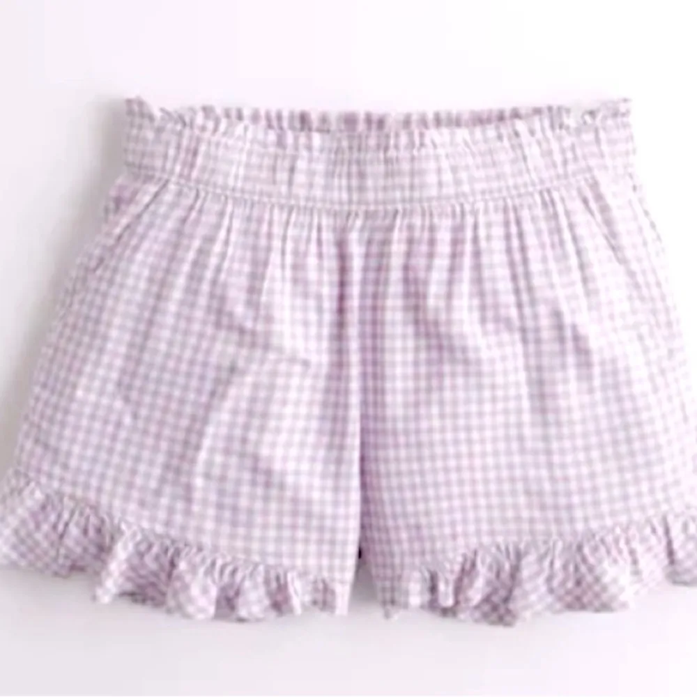 HOLLISTER NWT Gingham Shorts Women’s Medium Ruffle Ultra High Rise Cottagecore - Image 2