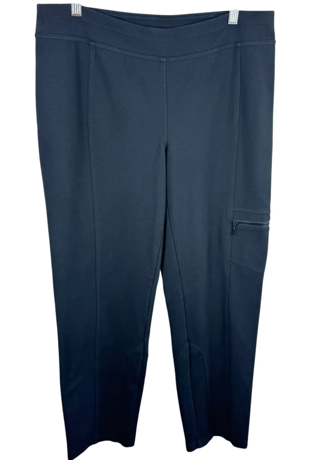 Zenergy By Chico's Black Cotton Blend Casual Mid Rise Sweatpants Size M Size M - Image 1