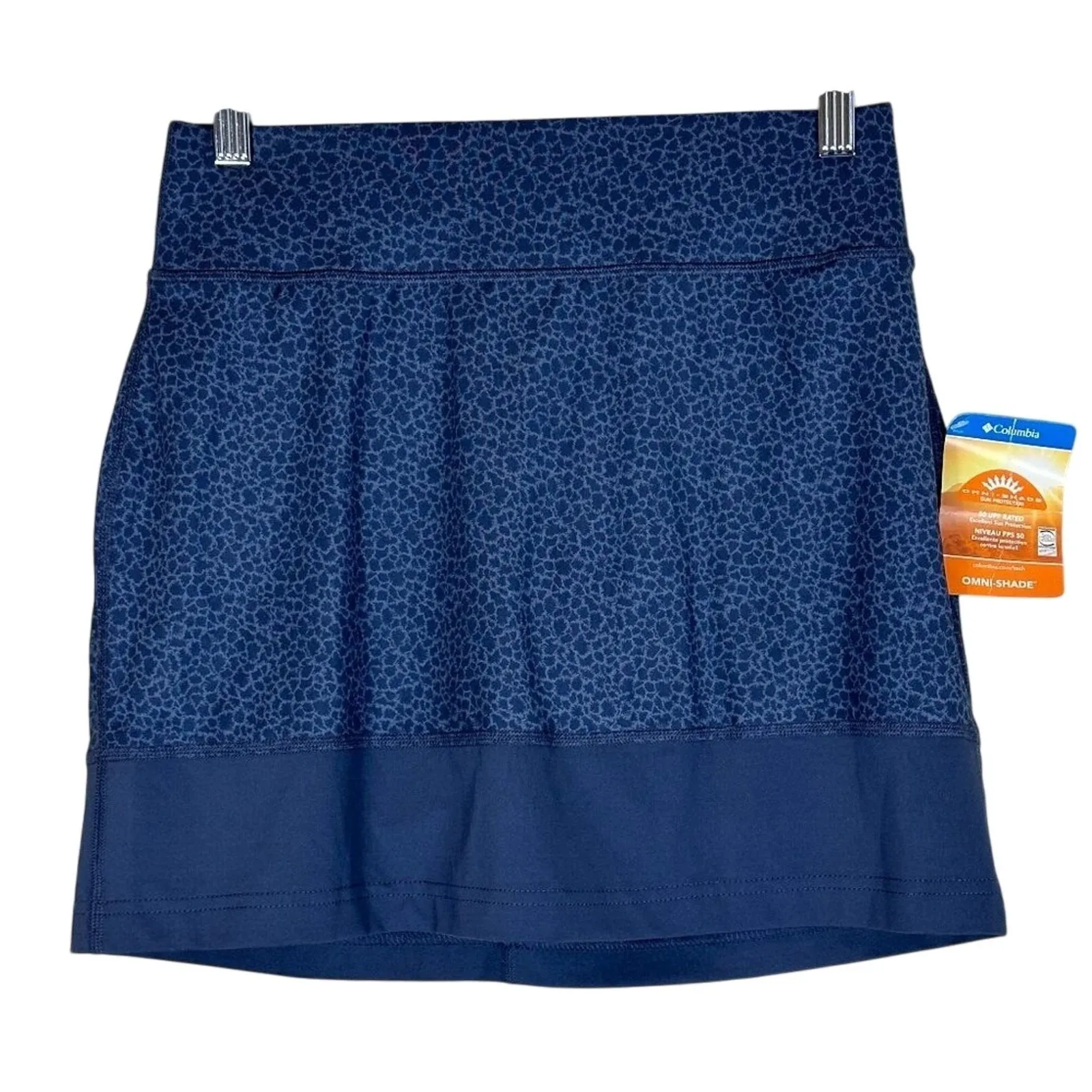 NWT Columbia Whispering Lakes Knit Skort Womens XS Navy Blue Leopard Atheisure - Image 2