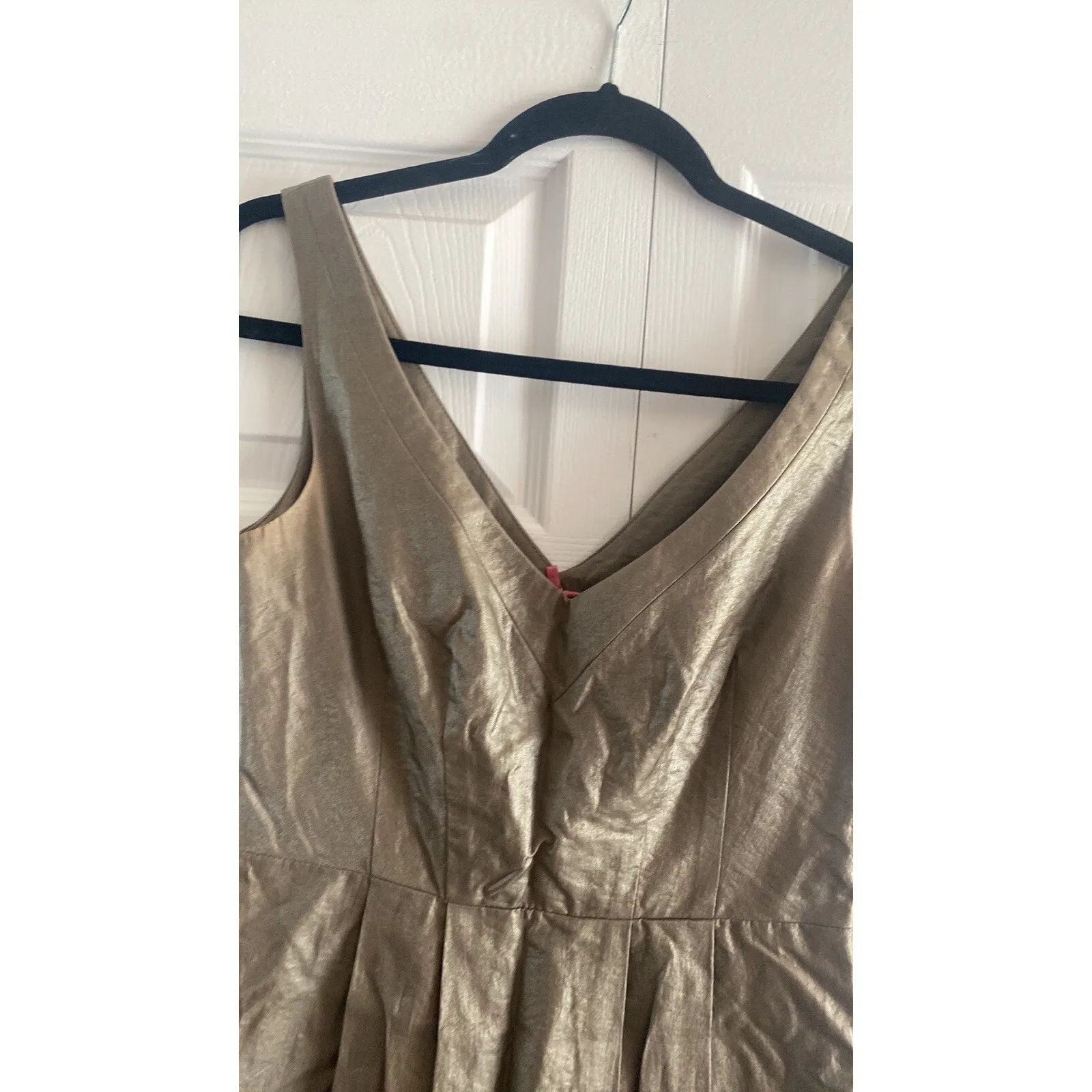 Yoana Baraschi Womens 4 Golden Bronze Fit And Flare Cocktail Dress Event Gala - Image 3