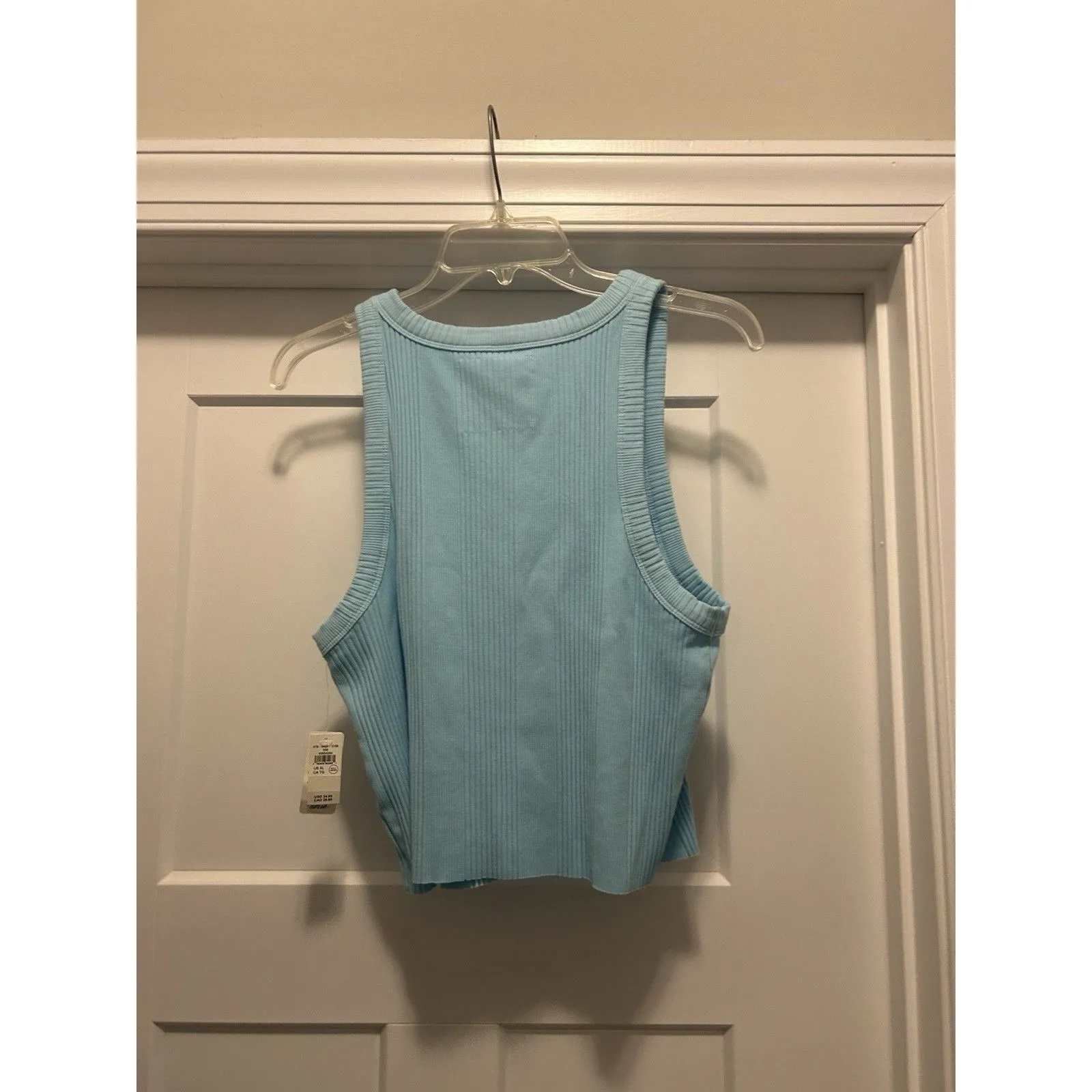 New Aerie Textured Free Spirit Ribbed Tank Top Light Blue XL Game Day - Image 3
