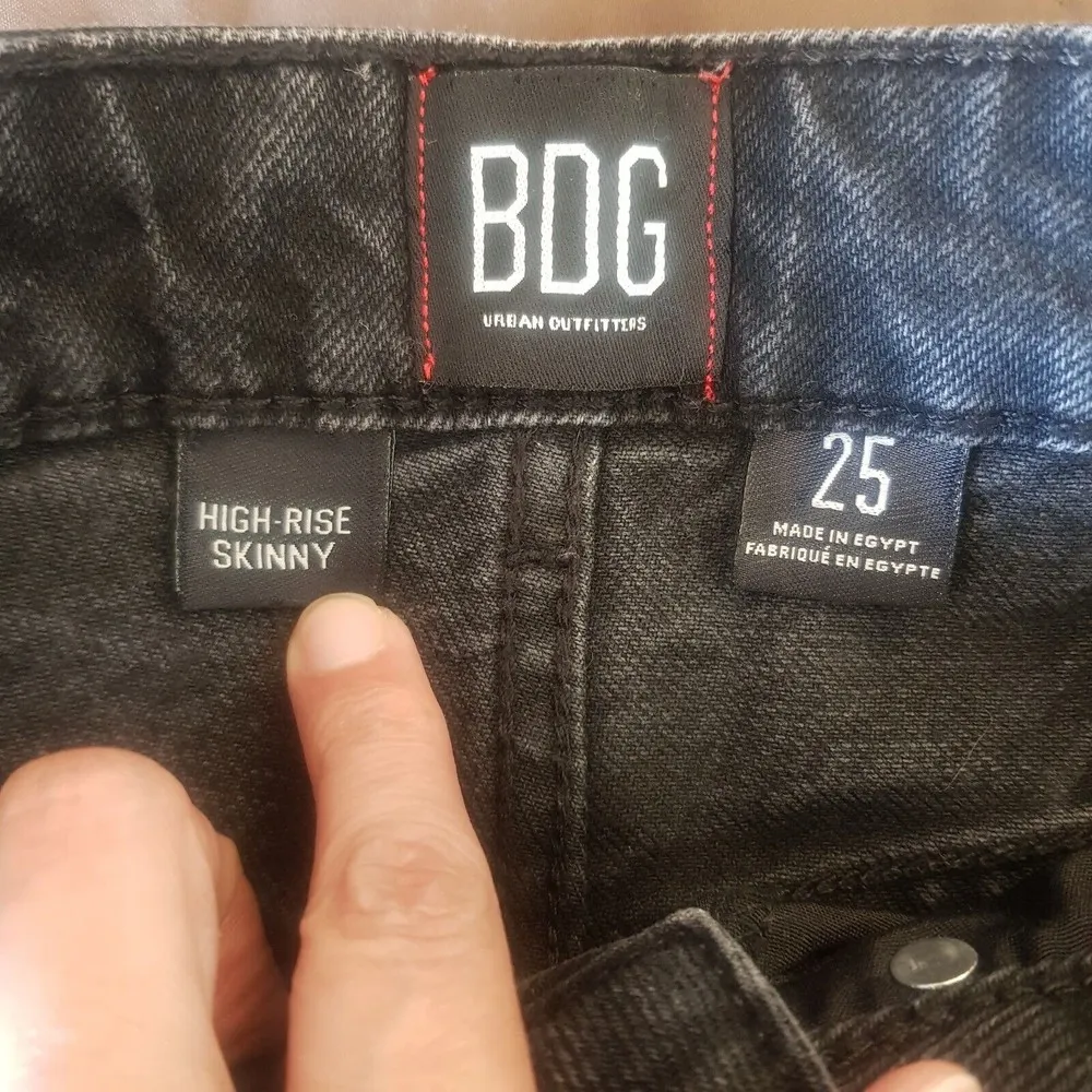 BDG Urban Outfitters Womens Jeans Distressed Frayed Sz 25 High Waist Skinny - Image 7