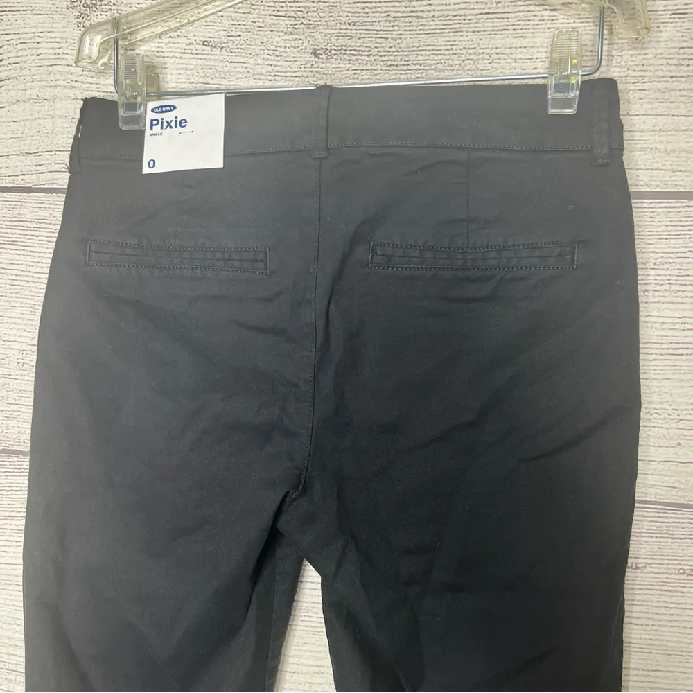 NWT Old Navy Black Pixie Mid Rise Ankle Length Pants Size 0 - Image 10