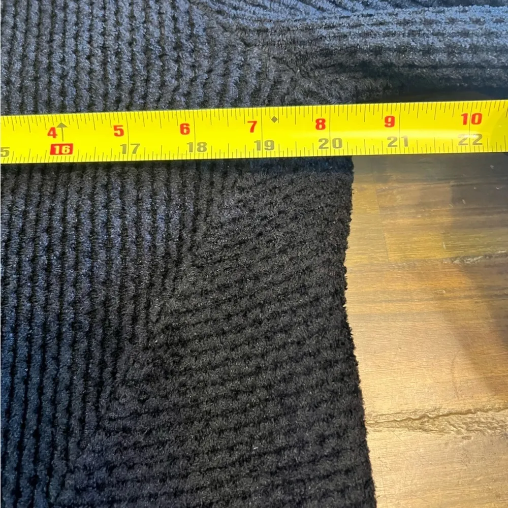 Frame All Black Ribbed Textured Mock Neck Sweater Chenille Boxy Balloon Revolve - Image 9