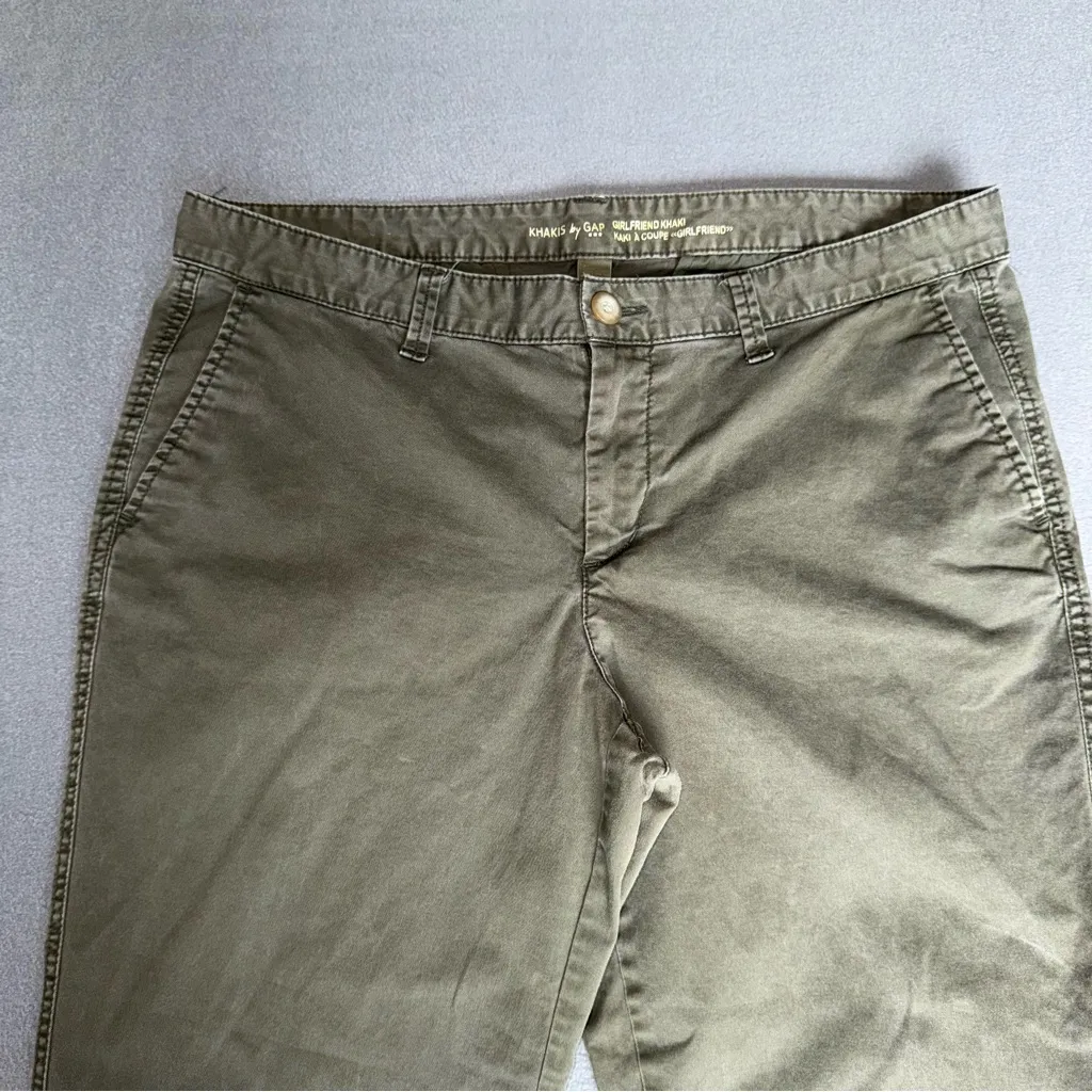 GAP women’s‎ olive green Girlfriend Khaki Chinos size 10-30 - Image 2