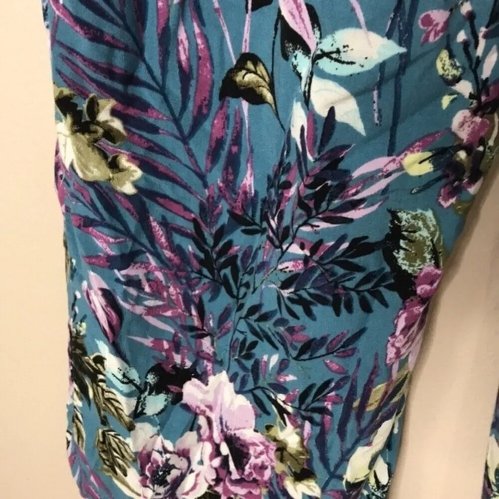 Gypsies and moon dust floral lightweight elastic waist lounge pants size large - Image 10