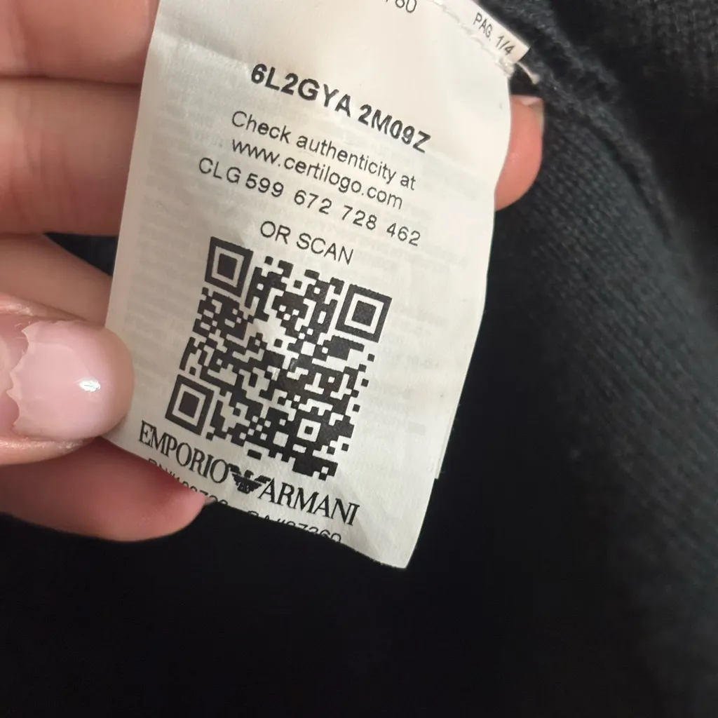 Emporio Armani Black Women's chenille Blazer size IT 46/ us 10 EUC - Image 6