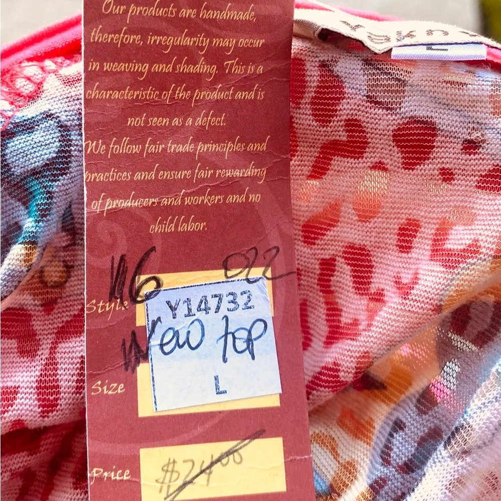 Yak n Yeti Dolman Sleeve Top Orange Size L - Image 15