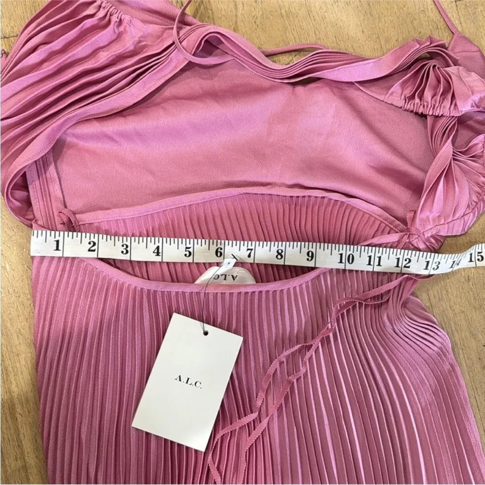 A.L.C. Gemini Pleated Cut Out Midi Dress in
Chateau Rose NWT - Image 7