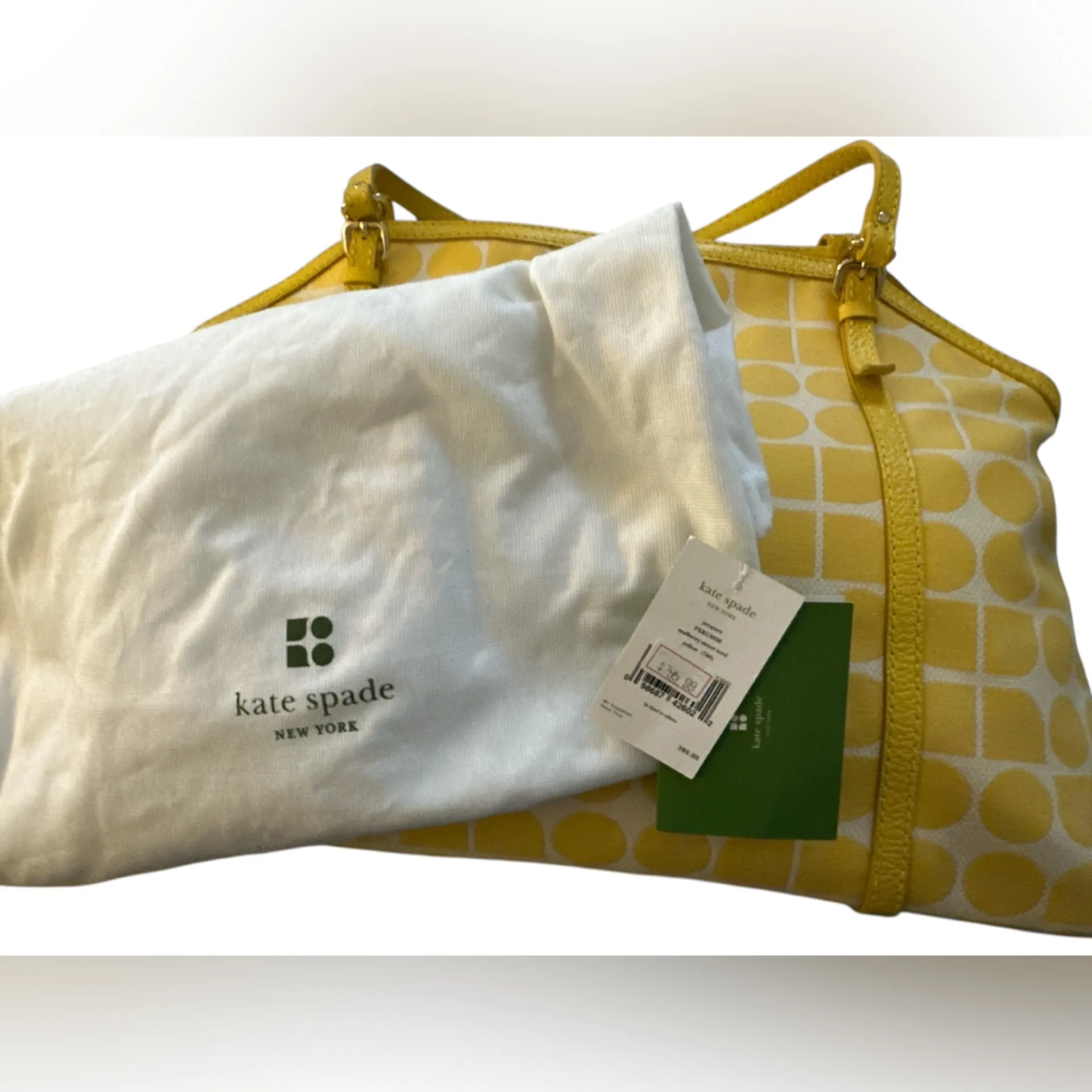 Kate Spade Jacques Mulberry Street Noel Shopper Bag Tote Yellow NWT - Image 7