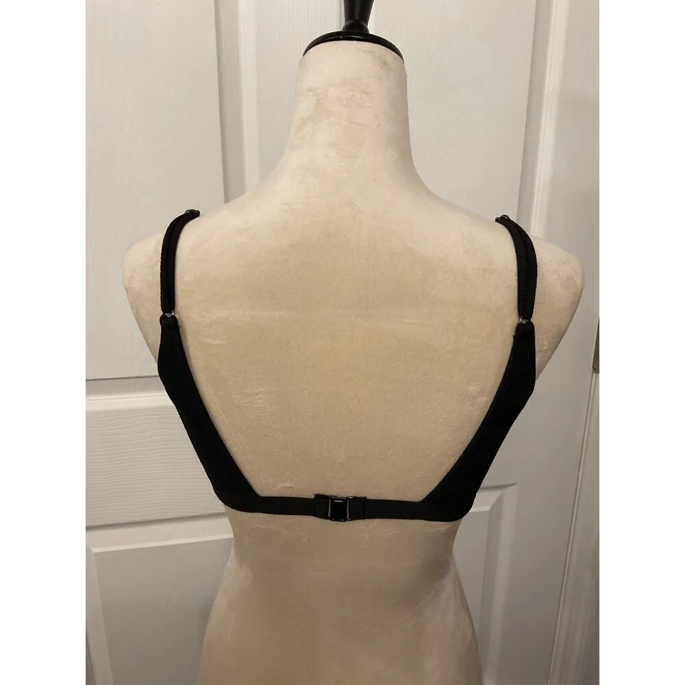 South Beach Black Cut Out Detail Buckle Accent Bikini Top, US 8 (Euro 40) - Image 7