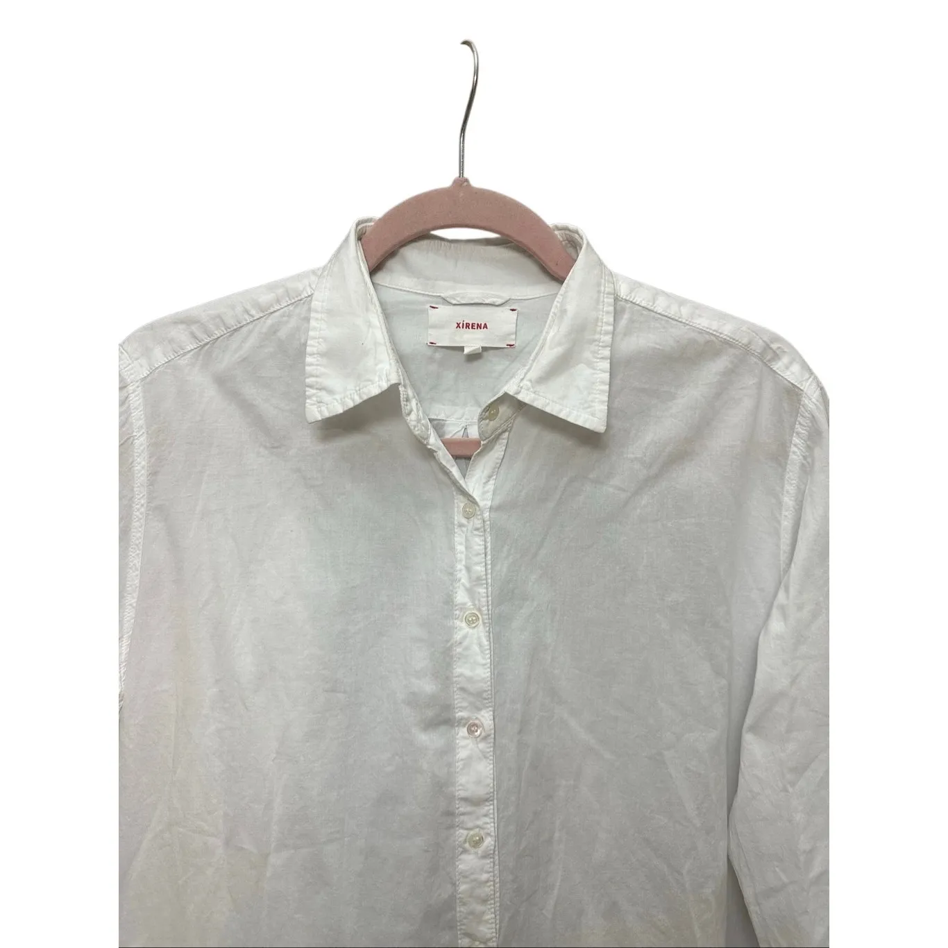 Xírena Cotton Button Down Blouse Size XS White - Image 8