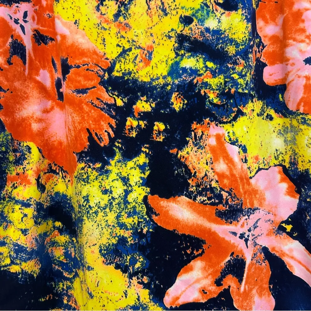 Betsey Johnson Bright Floral Stretch Pull On Mini Pencil Skirt Size XL - Image 6